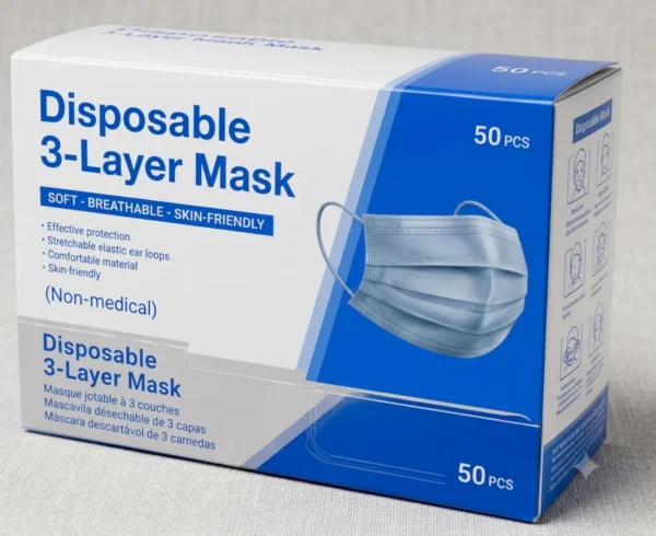 Mascarilla desechable de 3 capas