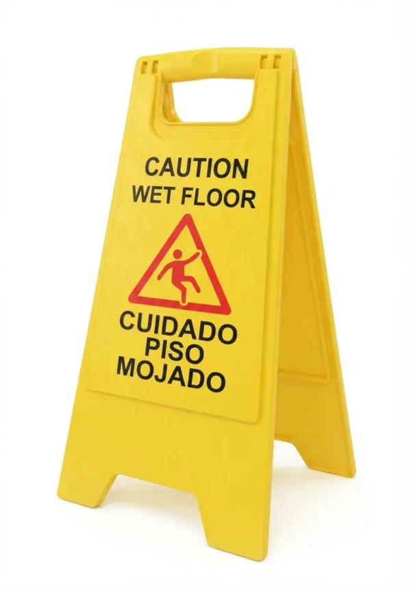 Señal de piso mojado